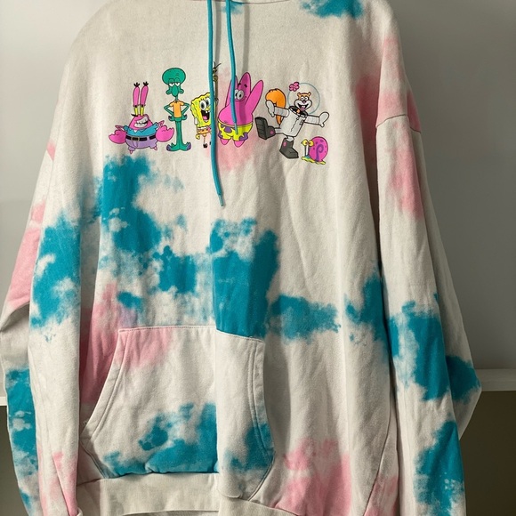 SpongeBob SquarePants Tie Dye XXL Sweatshirt Authentic Nickelodeon - Picture 1 of 4